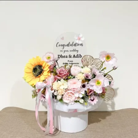 Bloom Box Akrilik Ucapan Wedding Tana Toraja